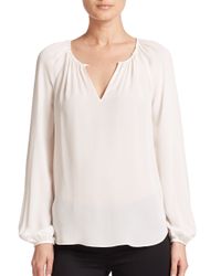 Diane von Furstenberg | White Marnie Silk Blouse | Lyst
