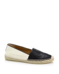 Gucci | Black Pilar Leather & Canvas Espadrilles | Lyst