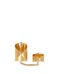 Ela Stone | Metallic 'alexander' Curb Chain Link Ring | Lyst