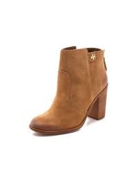 mid heel brown boots