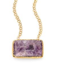 Nest | Metallic Amethyst Pendant Necklace | Lyst