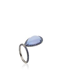 Nina Runsdorf | Blue Chalcedony Flip Ring | Lyst
