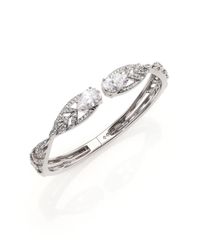 Adriana Orsini | Metallic Wisteria PavÉ Crystal Cuff Bracelet | Lyst