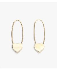 Loren Stewart | Metallic Heart Safety Pin Earrings P | Lyst