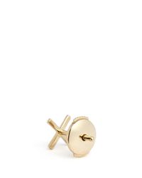 Loquet London | Metallic 14k Yellow Gold Cross Single Earring - Give A Kiss | Lyst
