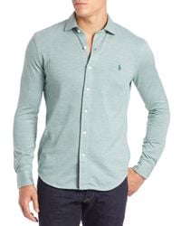 Polo Ralph Lauren | Green Cotton Sportshirt for Men | Lyst