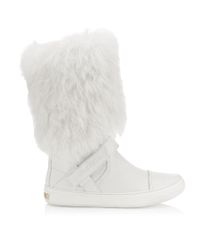Jimmy Choo | White Bury Flat | Lyst