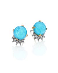 Alexis Bittar | Blue Elements Shadow Star Howlite & Crystal Stud Earrings | Lyst