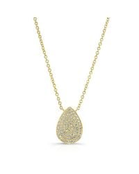 Anne Sisteron - 14kt Yellow Gold Diamond Medium Pear Shaped Necklace - Lyst