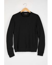 Velvet By Graham & Spencer Black Isaac Slub French Terry Sweatshirt for men