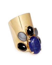 Ela Stone | Blue 'Maïko' Lapis Lazuli Onyx Hematite Ring | Lyst