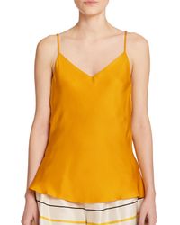 Rag & Bone | Metallic Cove Silk Scoopback Tank Top | Lyst