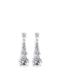 CZ by Kenneth Jay Lane | Metallic Graduated Round-cut Drop Earrings | Lyst