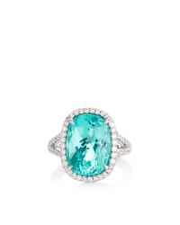 Paolo Costagli | Blue Cushion Shaped Agl Certified Paraiba Type Tourmaline Ring | Lyst