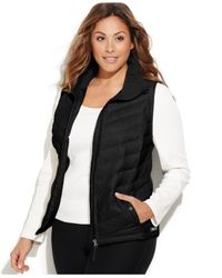 plus size vest black
