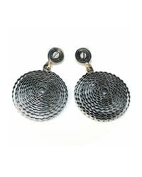 Sibilla G Jewelry | Metallic Spiral Galaxy Textured Silver Earrings | Lyst