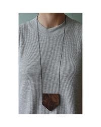 Spectrum | Brown Walnut Necklace | Lyst