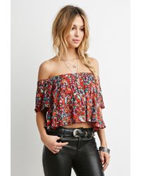 forever 21 floral off the shoulder top