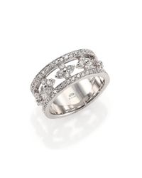 Kwiat | Jasmine Diamond & 18k White Gold Partway Ring | Lyst