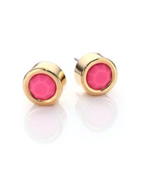 Marc By Marc Jacobs | Pink Carry Over Rubber Circle Stud Earrings | Lyst