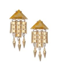 DANNIJO | Metallic Ayla Crystal Drop Earrings | Lyst