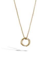 John Hardy | Metallic Bamboo Medium Interlinking Ring Pendant | Lyst