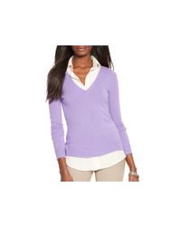 Pink Pony | Purple Lauren Layer Sweater - Bloomingdale's Exclusive | Lyst