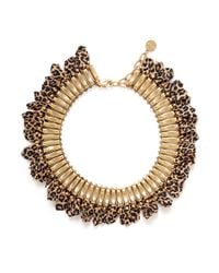 Ela Stone | Metallic Baker Leopard Print Chain Necklace | Lyst