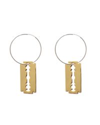 Tom Binns | Metallic Razor Blade Hoop Earrings | Lyst