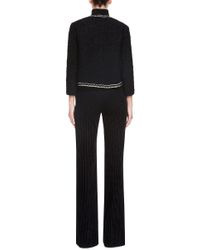 Giambattista Valli Black Long Sleeve Jacket With Scalloped Bottom Detail
