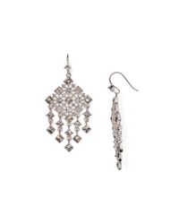 Pink Pony | Silver Lauren Faceted Chandelier Earrings | Lyst