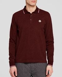 Moncler | Purple Maglia Long Sleeve Polo - Regular Fit for Men | Lyst