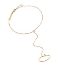 Zoe Chicco | Metallic Diamond & 14k Yellow Gold Hand Chain Bracelet | Lyst