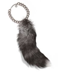 Alexander McQueen | Brown Fox Fur Scarf Necklace | Lyst