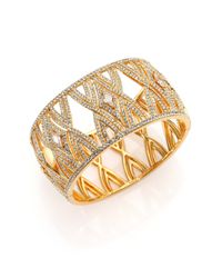 Adriana Orsini | Metallic Athena Kite Cage Bangle Bracelet | Lyst