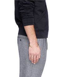 Alexander McQueen | Metallic Double Skull Cuff for Men | Lyst