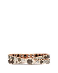 HTC Hollywood Trading Company | Metallic Studded Double Wrap Bracelet for Men | Lyst