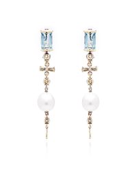 Helen Yarmak International | Metallic One Of A Kind Aquamarine and Cultured Pearl Drop Earrings | Lyst