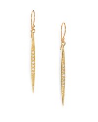 Mizuki | Metallic Icicle Diamond & 14k Yellow Gold Drop Earrings | Lyst