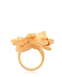 Jade Jagger | Metallic Frangipani Flower Stacking Ring | Lyst