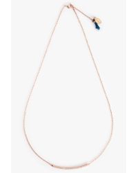 7 For All Mankind | Pink Shashi Diamond Bar Necklace | Lyst