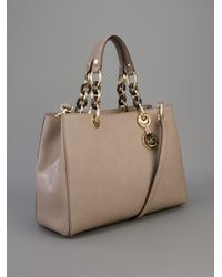 MICHAEL Michael Kors Cynthia Tote in Brown (Metallic) - Lyst