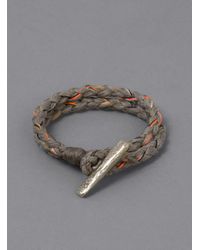 Scosha - Gray Rope T-wrap Bracelet Stone for Men - Lyst