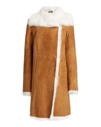 JOSEPH Brown Toscana Anais Sheepskin Coat
