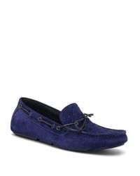 Bottega Veneta | Blue Intrecciato Woven Suede Mocassins for Men | Lyst