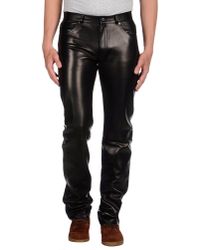 gucci leather trousers