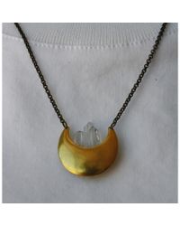 Native Rainbow | Metallic Mini Crystal Empire Necklace | Lyst