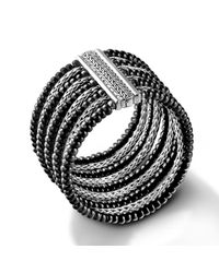 John Hardy | Black Multi-Row Bracelet | Lyst