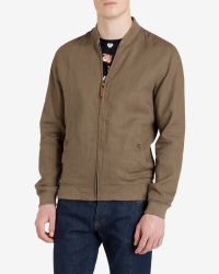 ted baker linen bomber jacket