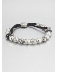 John Hardy | Metallic Black Tourmaline and Sterling Silver Bead Bracelet | Lyst
